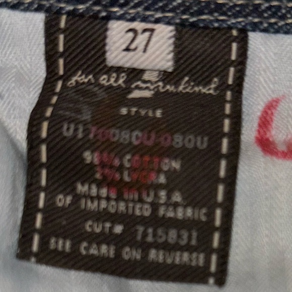 7 for All Mankind Dark Wash Denim Tall Woman 27x33 - Picture 13 of 14